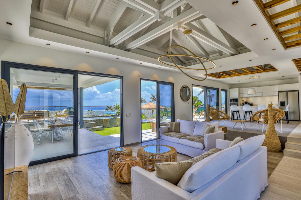 A louer villa 4 chambre Baie Orientale Saint Martin_ Salon - 12